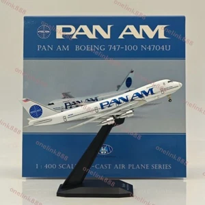 Avión de pasajeros modelo fundido a presión RM 1:400 Pan Am Boeing 747-100 N4704U - Imagen 1 de 9