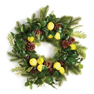 Lemon & Mixed Botanicals Wreath 26" - Picture 1 of 1