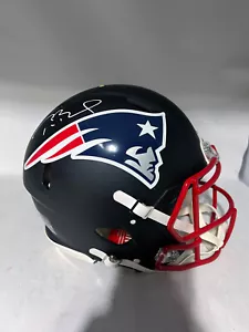 TOM BRADY New England Patriots SIGNIERT Auto mattschwarz Pro Helm Tristar Echtheitszertifikat - Bild 1 von 6