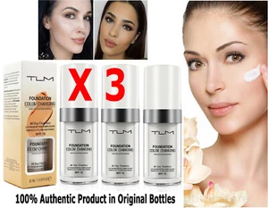 Colour Changing Foundation Magic Flawless TLM Makeup Change Skin Tone UK x 3 Pcs - Picture 1 of 9
