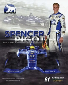 2018 INDY 500 SPENCER PIGOT ED CARPENTER RACING INDYCAR 8x10 HERO CARD ! - Picture 1 of 2