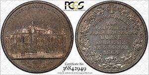 PCGS Bremen 1864 AU 58 1 Thaler Silver Coin Germany Rare One Year Type 5000 Expl