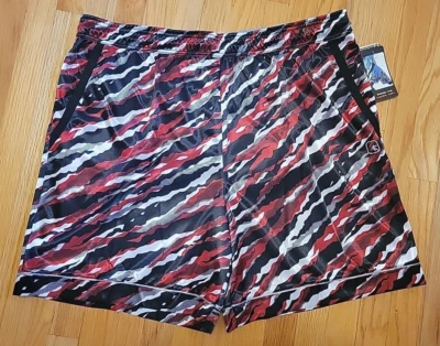 NEW AND1 Men's 3XL Offense Basketball Athletic Shorts Drawstring Red Camo 42 x 8 - Image 1 of 4
