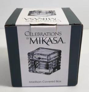 Celebrations by Mikasa Madison Glas bedeckt Box Neu 2" x 2" Ring/Schmuckstück - Bild 1 von 10