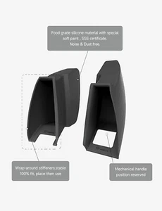 Silicone Side Door Handle Storage Box for Tesla Model 3/Y + Pedal Covers + BONUS - Photo 1/10