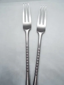 Dansk Designs IHQ Finland JETTE Set of 2 Salad Forks 7 7/8" Stainless - Picture 1 of 4