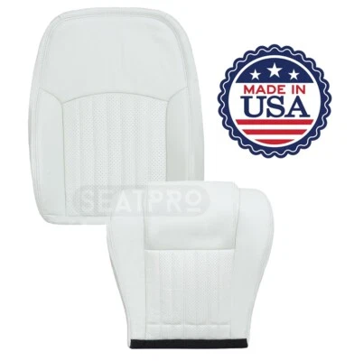 Подходит для Pontiac Firebird 1996-1999 годов выпуска базовые чехлы на передние сиденья кожа перфорированные белые - Изображение 1 из 4