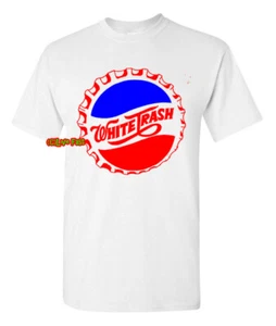 WHITE TRASH T SHIRT Retro Redneck Trailer Trash Hillbilly Low Brow Biker Humor - Bild 1 von 2