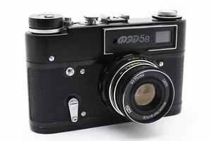 🚀🎁RARE BLACK!《Near MINT》FED 5B Rangefinder Film Camera 55mm F/2.8 Lens JAPAN✈✈ - Picture 1 of 23
