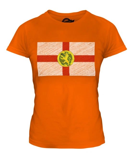 CAMISETA DE FUTBOL DE REGALO BANDERA ALDERNEY SCRIBBLE DAMAS Foto 1 de 1