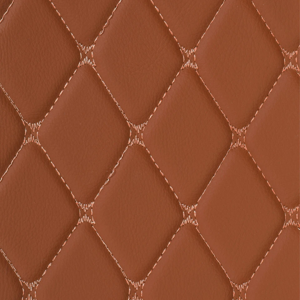 Tela de imitación de cuero con tapicería de techo de coche de diamante acolchada de espuma se vende por yarda Foto 1 de 4