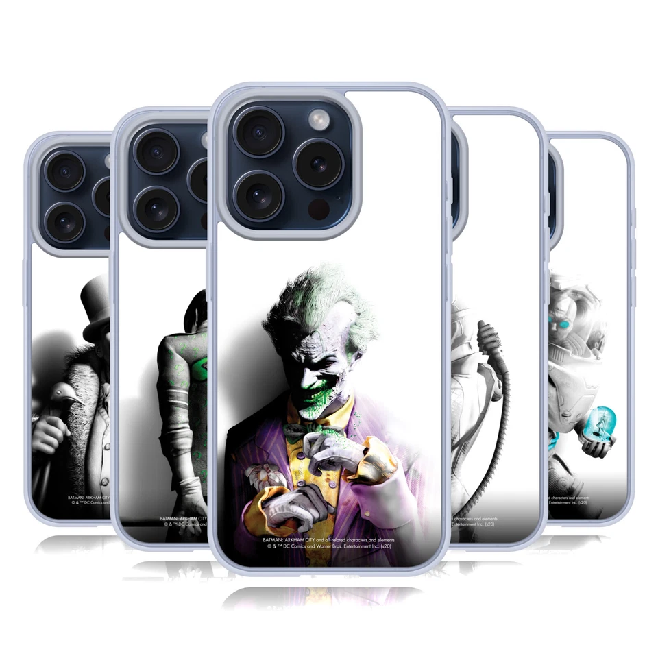 OFFICIAL BATMAN ARKHAM CITY VILLAINS SOFT GEL CASE FOR APPLE iPHONE PHONES - Image 1 of 4