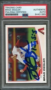 2013 Topps #169 Brad Ziegler Signed Card PSA Slabbed Auto Diamondbacks - Picture 1 of 2