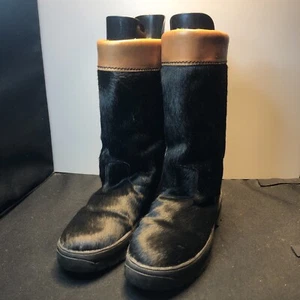 BOTAS DE INVIERNO LN US11/EU43 SILGA ITALIANAS MARRÓN FORRADAS DE CUERO AISLADAS PULL ON - Imagen 1 de 12