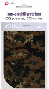 2 ULTRAHOLD Iron-On Canvas Digital ACU Camo Patches 5x5" Compare to Bondex - Picture 1 of 1