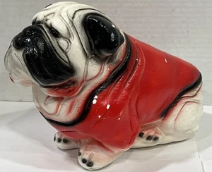 Vintage Georgia bulldog bank made of chalkware a d handpainted Mexico Bulldogs - Picture 1 of 8