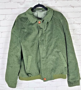 Vintage Christopher Dawes Mens Jacket Coat 44r Green Virgin Wool Tweed BAUR - Picture 1 of 6