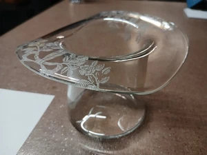 Paden City Glas Eden Rose geätzt Vintage 6-1/8" x 33/4" hoch Zylinder Hut Vase 1930er - Bild 1 von 7