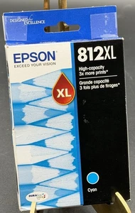 Cartuccia di inchiostro ciano ad alta capacità originale Epson 812XL220 03/2026 OEM NUOVA - Foto 1 di 3