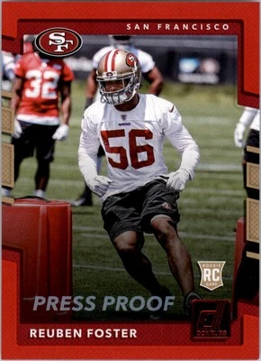2017 Donruss Press Proofs Red #382 Reuben Foster - FB - Image 1 of 2