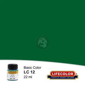 LifeColor Acrylic Paint LC Basic Colors Matt Dark Green FS 34115 (22ml) LC12 - Picture 1 of 1