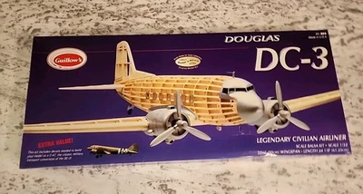 Vintage Guillows #804 Douglas DC-3 Scale Balsa Kit Model 1/32  - Image 1 of 4