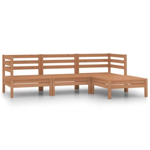 Patio Furniture Outdoor Sectional Conversation Set Solid Wood Pine vidaXL - Picture 1 of 98