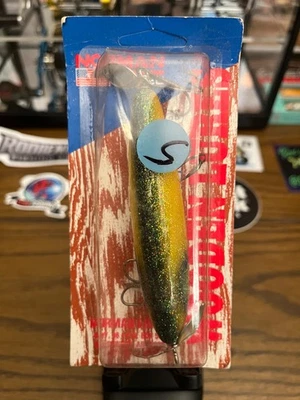 Señuelo de pesca Gilmore de madera grande de salto superior LJ1-115 gráfico/negro #5 Foto 1 de 2