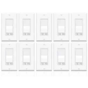 Interruptor de luz de doble atenuación, Greencycle 10PK - atenuador de 3 vías para LED/CFL y halógeno - Imagen 1 de 9