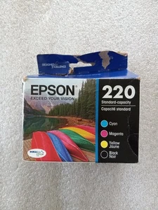 4-częściowy oryginalny zestaw atramentów Epson 220 Combo fabrycznie zapieczętowany zestaw Zobacz szczegóły - Zdjęcie 1 z 12