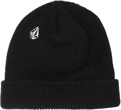 Volcom Mens Full Stone Cuffed Knit Beanie Hat Black O/S  - Image 1 of 2