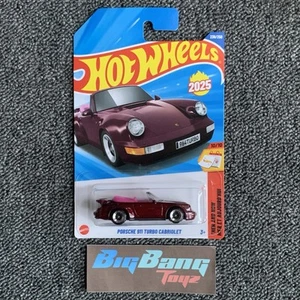 Hot Wheels Porsche 911 Turbo Cabriolet #239 Mainline 2025 Case N (In-Stock) New - Picture 1 of 3