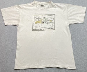 VTG Gray Hound Owners White T-Shirt Men’s Sz L Single Stitch Distressed Dog Love - Picture 1 of 8