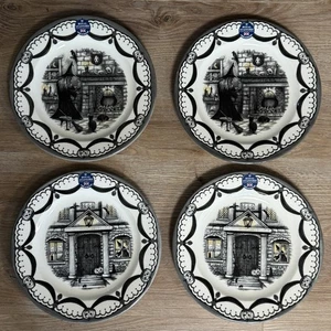 4 Royal Stafford Halloween Coven Witch Witches Haunted House 11 in Dinner Plates - Picture 1 of 10