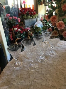 Set Of 7 Vtg Waterford Irish Crystal Tramore Maeve Wine Glasses 5.25” High~6 Oz. - Picture 1 of 8