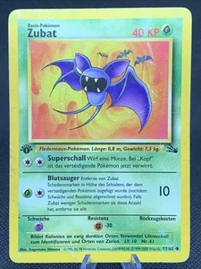 Zubat 1. Edition 57/62 Fossil Set Pokemon Karte/Card Deutsch/German Vintage - Bild 1 von 12