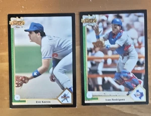 1993 Upper Deck 5th Year Anniversary Card #A10 Eric Karros & #A12 Ivan Rodriguez - Foto 1 di 2