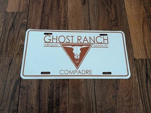 Placa de licencia Ghost Ranch Albuquerque Santa Fe Nuevo México Compadre BoosterVanity - Imagen 1 de 2
