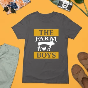 The Farm Boys T-Shirt Country Rural Life Animals farm Cow Chicken Farmers Gift - Picture 1 of 22