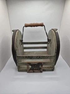 Vintage Camp Caddy Gewürz Caddy für Tisch Hufeisen rustikales Design - Bild 1 von 9