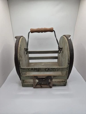 Vintage Camp Caddy Condiment Caddy for Table Horseshoe Rustic Design - Image 1 of 4