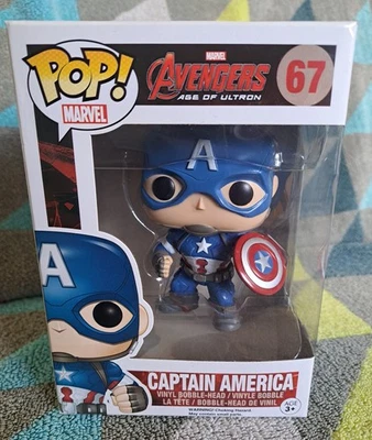 Capitán América Pop 67 - Avengers Marvel Funko Pop! 2015 abovedado + protector Foto 1 de 4