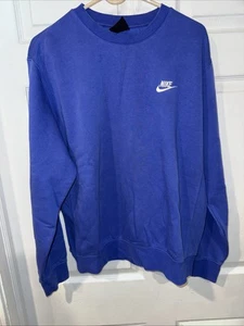 Sudadera Nike Para Hombre Mediana Púrpura Manga Larga Cuello Redondo Pullover - Imagen 1 de 3