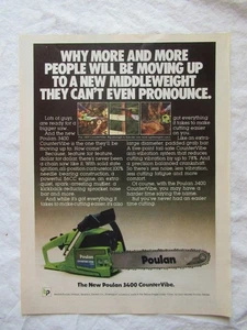 1980 Print AD Poulan 3400 Chain Saw Chainsaw 11X8" - Picture 1 of 1