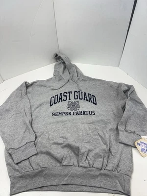 VTG US Coast Guard Semper Paratus Hoodie Sweatshirt XL MV Sport 90s New With Tag - Image 1 of 4