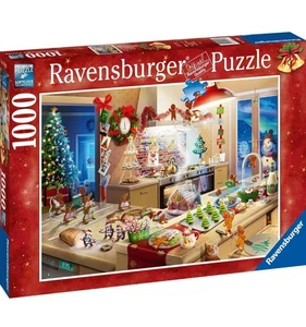 NEW Ravensburger 1000 piece Puzzle MERRY MISCHIEF Holiday Baking Christmas 2023 - Picture 1 of 3
