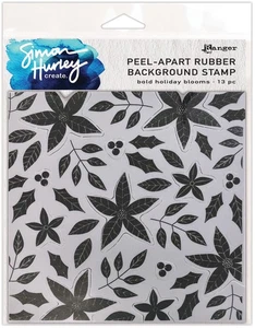 Crear Simon Hurley. Estampillas adhesivas 6"X6" - flores navideñas audaces - HUR67-82552 - Imagen 1 de 1