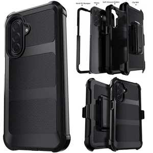 Funda resistente de goma a prueba de golpes soporte con clip para cinturón para Samsung Galaxy A17 - Imagen 1 de 15