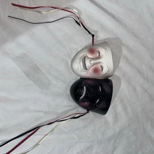 Wall Decor Comedy And Tragedy White And Black  - Picture 1 of 3