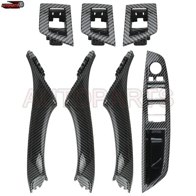 Black Inner Door Panel Handle Pull Trim Cover For BMW 520i 525i 528i 530i 535i - Image 1 of 4